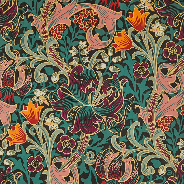 House of Hackney Golden Lily Floral Wallpaper Roll Perigold